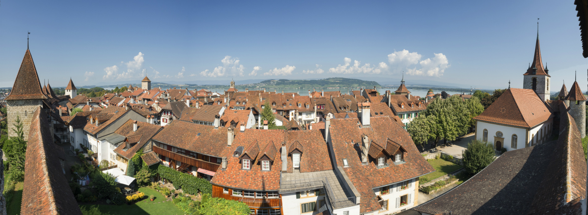 Murten, vista panoramica dalle mura